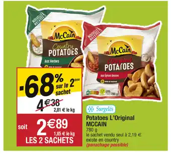 Migros Potatoes l'original mccain offre