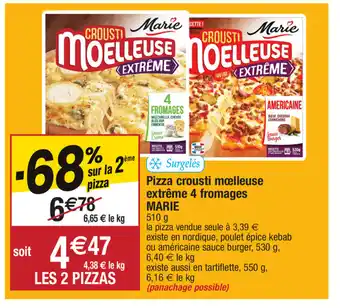 Migros Pizza crousti moelleuse extrême 4 fromages marie offre