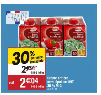 Migros Crème entière semi épaisse UHT offre