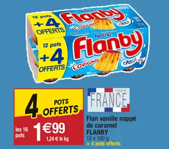Flan vanille nappé de caramel