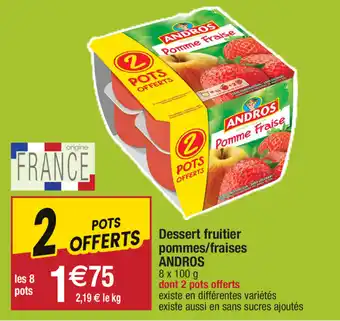 Dessert fruitier pommers-fraises