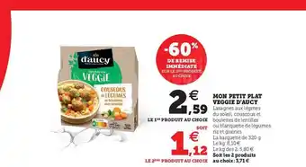 Hyper U Mon Petit Plat Veggie D'aucy offre