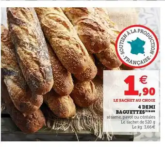 4 Demi Baguettes