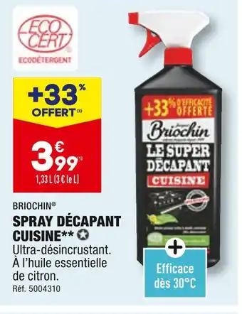 ALDI Briochin spray décapant cuisine offre