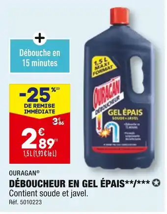 ALDI Ouragan déboucheur en gel épais offre