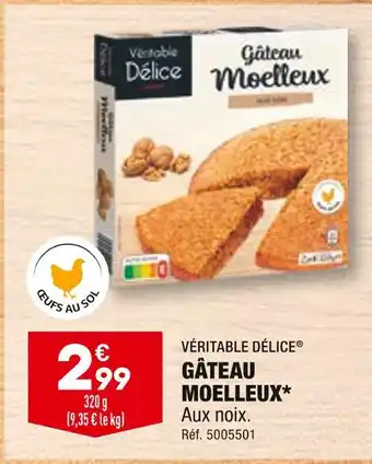 ALDI Véritable délice gâteau moelleux offre