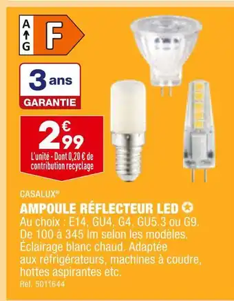 ALDI Casalux ampoule réflecteur led offre