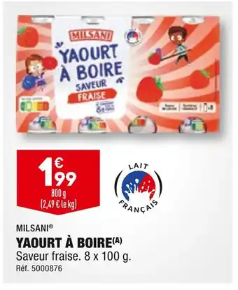 ALDI Milsani yaourt à boire offre