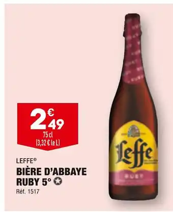 ALDI Leffe bière d’abbaye ruby 5° offre