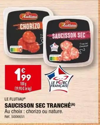 ALDI Le flutiau saucisson sec tranché offre