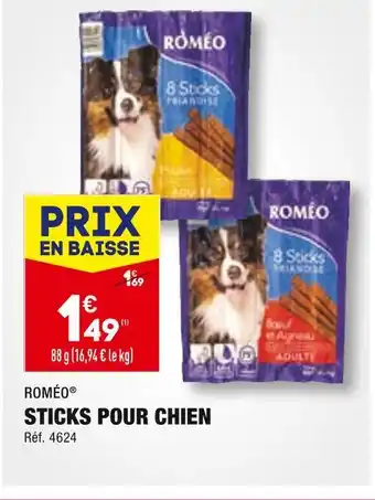 ALDI Roméo sticks pour chien offre
