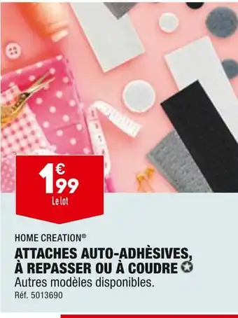 ALDI Home creation attaches auto-adhèsives, à repasser ou à coudre offre