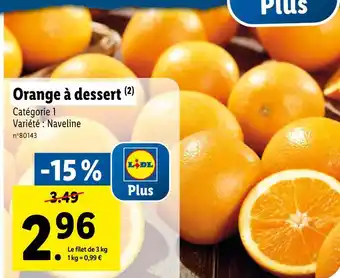 Lidl Orange à dessert offre
