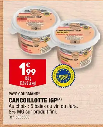 ALDI Pays gourmand cancoillotte igp offre