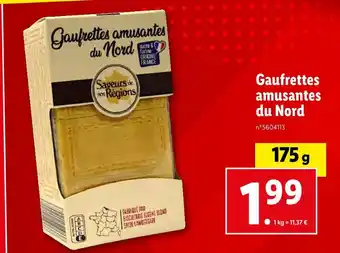 Lidl Saveurs de nos régions gaufrettes amusantes du nord offre
