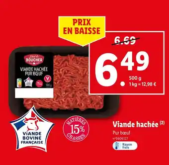 Lidl L'étal du boucher viande hachée offre