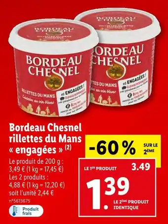 Bordeau chesnel rillettes du mans engagées