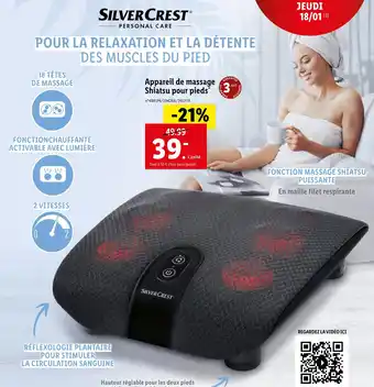 Lidl Silver crest appareil de massage shiatsu pour pieds offre