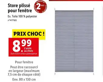 Lidl Store plissé pour fenêtre offre