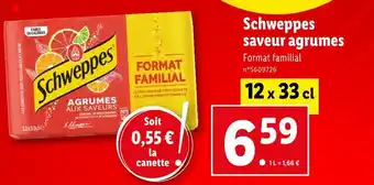 Lidl Schweppes schweppes saveur agrumes offre