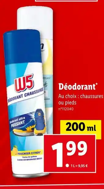 Lidl W5 / cien déodorant offre