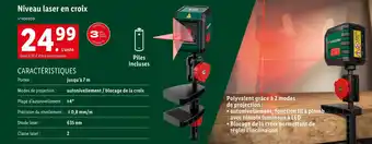 Lidl Parkside niveau laser en croix offre