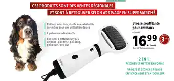 Lidl Zoofari brosse soufflante pour animaux offre