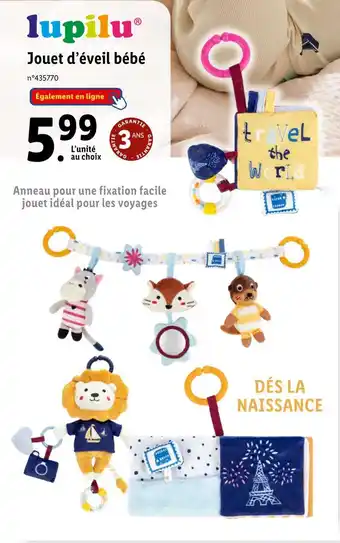 Lidl Lupilu jouet d’éveil bébé offre