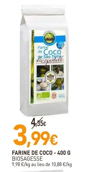 naturéO Biosagesse farine de coco offre