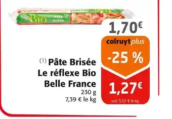 Colruyt Belle france pâte brisée le réflexe bio offre