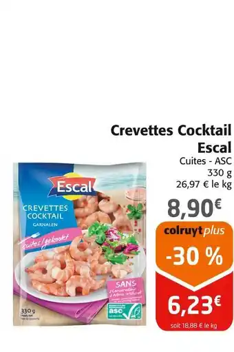 Colruyt Escal crevettes cocktail offre