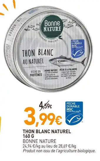 naturéO Bonne nature thon blanc naturel offre