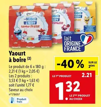 Lidl Envia yaourt à boire offre
