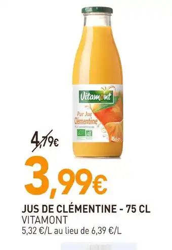 naturéO Vitamont jus de clémentine offre