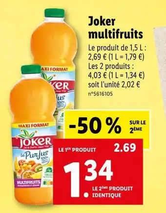 Lidl Joker joker multifruits offre