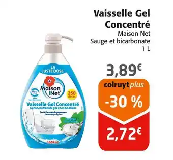 Colruyt Maison net vaisselle gel concentré offre