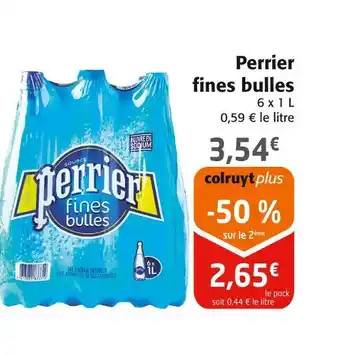 Colruyt Perrier perrier fines bulles offre