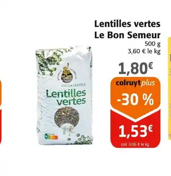 Colruyt Le bon semeur lentilles vertes offre