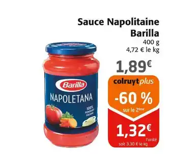 Colruyt Barilla sauce napolitaine offre