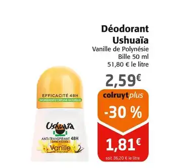 Colruyt Ushuaïa déodorant offre