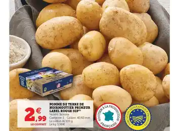 Super U Pomme De Terre De Noirmoutier Primeur Label Rouge Igp offre