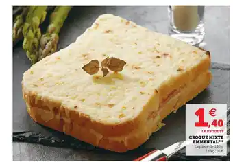 Super U Croque Mixte Emmental offre