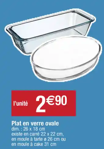 Migros Plat en verre ovale offre