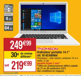 Ordinateur portable 14.1 réf. N14X4WH64