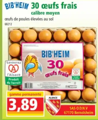 Norma 30 œufs frais calibre moyen offre