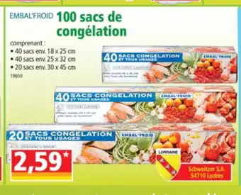 Norma 100 Sacs De Congélation offre