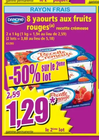 Norma 8 Yaourts Aux Fruits Rouges offre