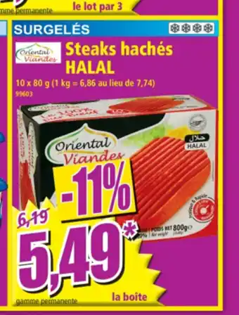 Norma Steaks Hachés HALAL offre