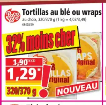 Norma Tortillas Au Blé Ou Wraps offre