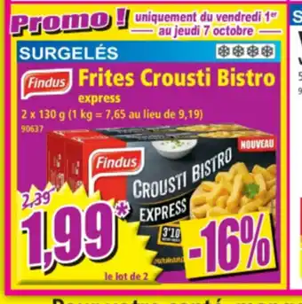 Norma Frites Crousti Bistro offre